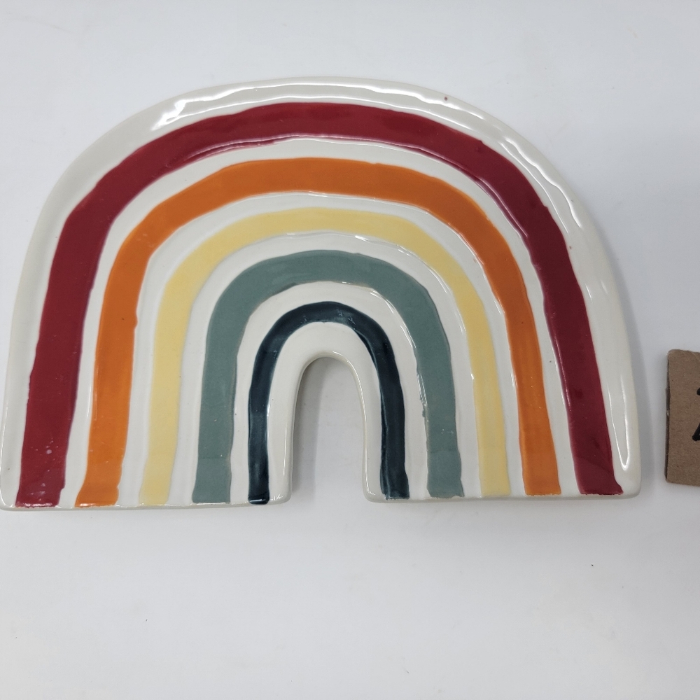 Primatives By Kathy Rainbow Trinket Tray Each One Unique And Hand Painted